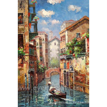 Pintura al óleo del arte de la lona de Venecia